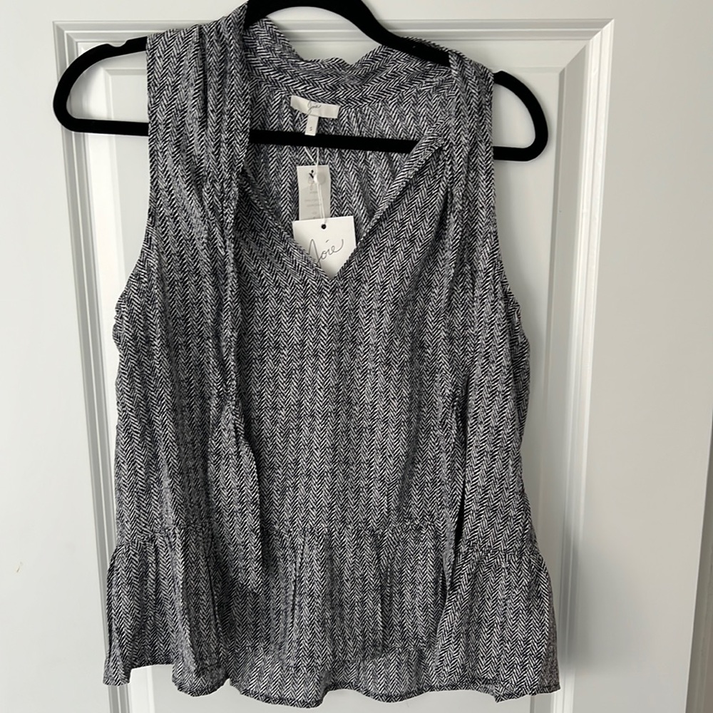 JOIE silk tie neck tank small